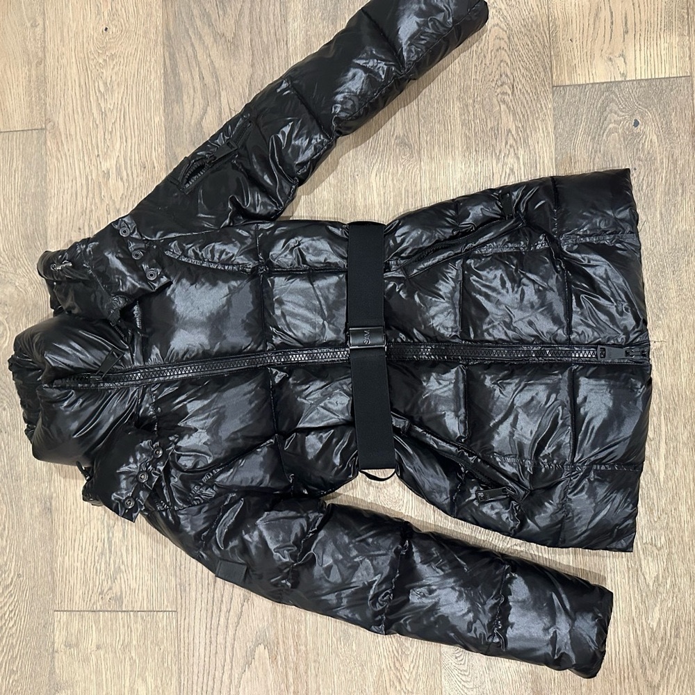 SAM. Shiny Black Soho Down Puffer Jacket